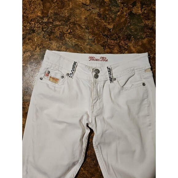 miss me capri size 29 Oyster Color Distressed Camo Bling (J6) - Picture 7 of 11